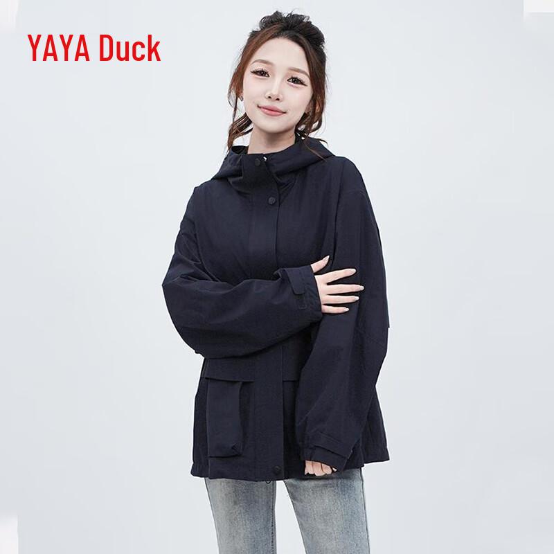 Yaya Women's Short Hooded Casual Windbreaker Jacket
