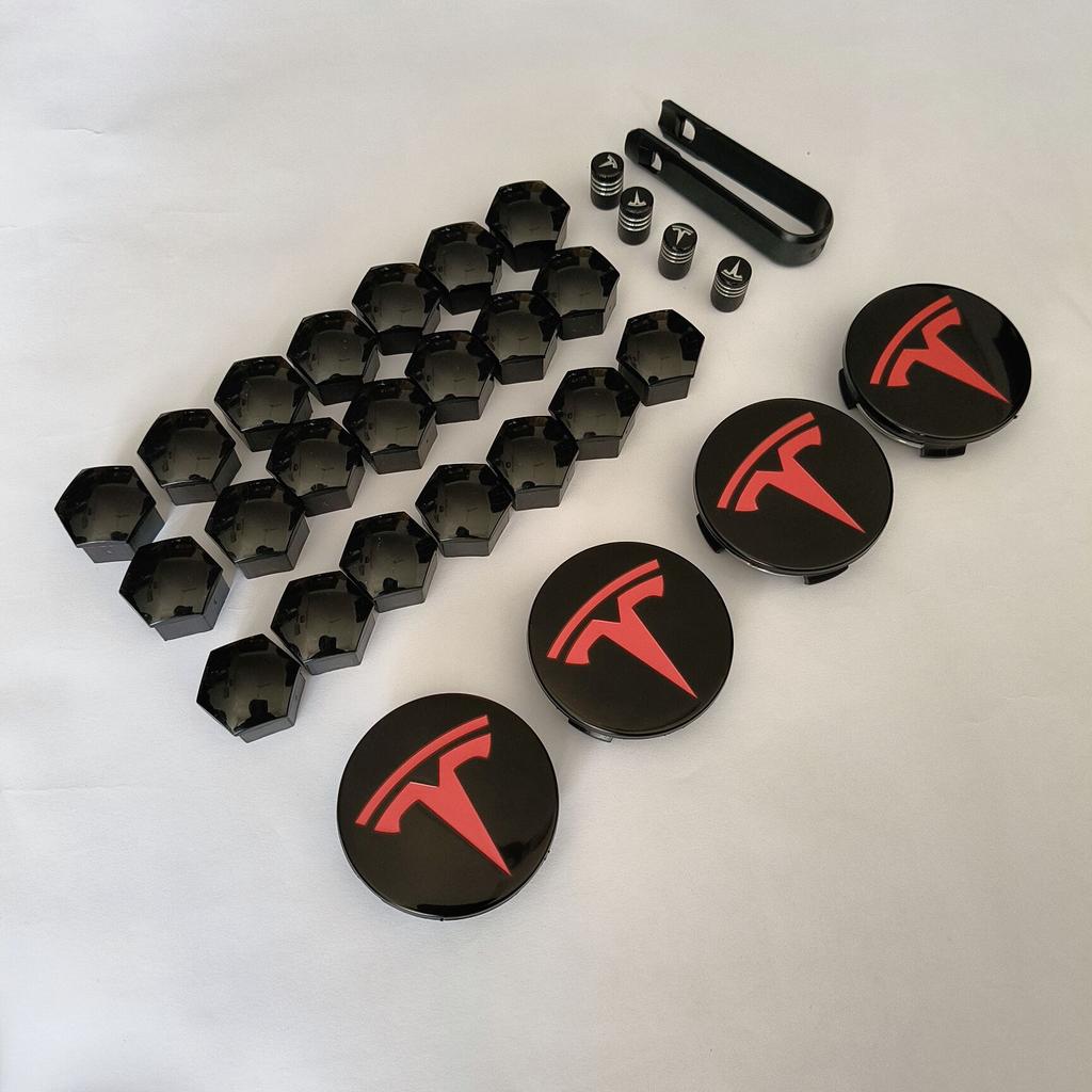 TYTU6 56/57MM 4pcs 25PCS 29PCS for Tesla Model 3 S/X ModelY 2025Juniper Badge Covers Hub Caps Hub Center Caps Auto Accessories Style