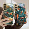 Яркие рыбы кои в воде Для Samsung Galaxy S26 S20 FE 21 22 Ultra 23 Plus 24 Ultra 25Ultra S21+ 22Plus Золотой стеклянный чехол для телефона