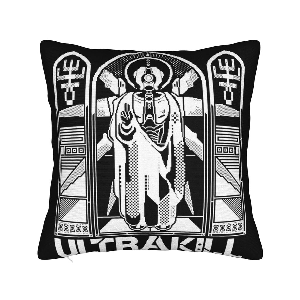 Подушки с принтом из видеоигры Ultrakill Наволочки Чехлы для подушек Теплый декор для гостиной На молнии Разные размеры