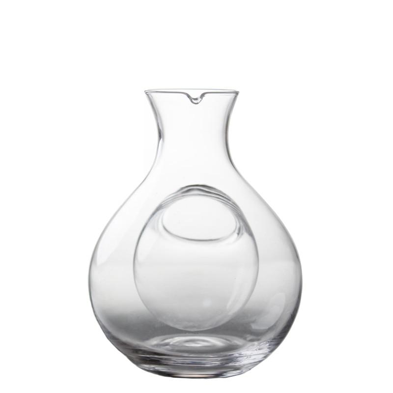 250ml Glass Wine Bottle Hole Sake Ice Jug Hamster Nest Cooling Brandy Whiskey Beer Decanter Transparent Wine Carafe Superior Bar Tools