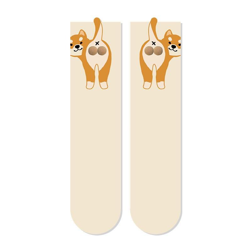 Женские забавные мультяшные носки до середины икры весна лето осень повседневные унисекс модные дышащие удобные креативные многофункциональные носки