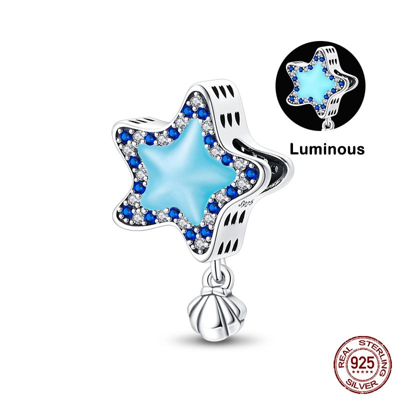 Оригинальные бусины-шармы серии Magic Color Chameleon Luminous из стерлингового серебра 925 пробы, подходящие для браслета, сделай сам, ювелирные изделия, подарки