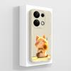 Phone Bags For Redmi Note 13 14 Pro Plus 4G 5G Note14pro+ Covers Cute Creative Puppy Soft Liquid Silicone Durable Anti Slip Cases Compatible For Redmi