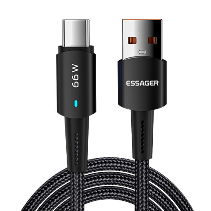 Essager Кабель USB Type C PD66W Кабель для быстрой зарядки Кабель для передачи данных мобильного телефона для Samsung Huawei Xiaomi Mi Redmi Сотовый телефон USB-провод