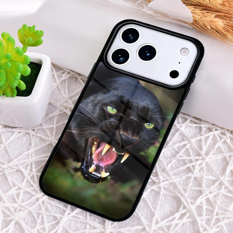 Чехол для телефона с изображением животного Пантеры для iPhone 17 Air 16 15 11 12 14 13 Pro Max Ударопрочный чехол