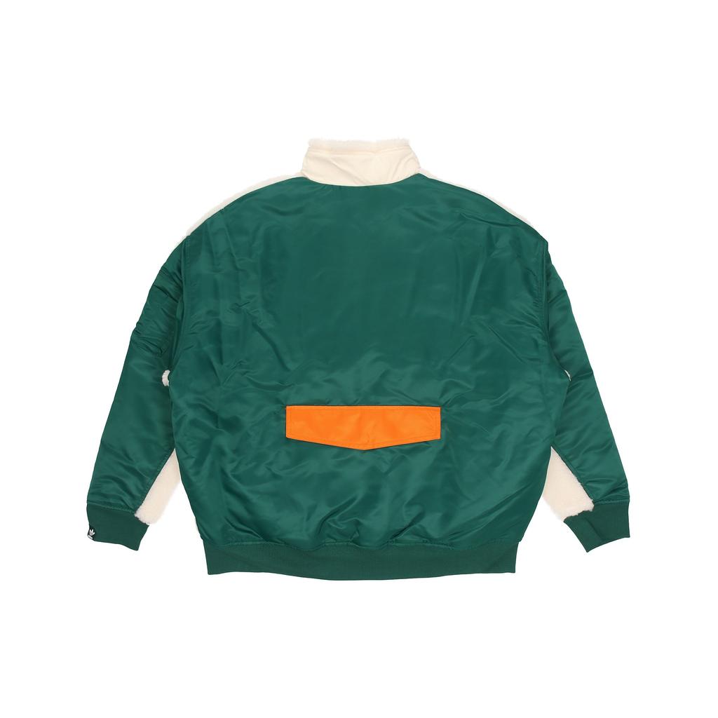 Adidas Originals Mr Sherpa Jkt Self-Storing Fleece Splicing Stand Collar Logo Sports Jacket Men Jackets Yellow White HC0373