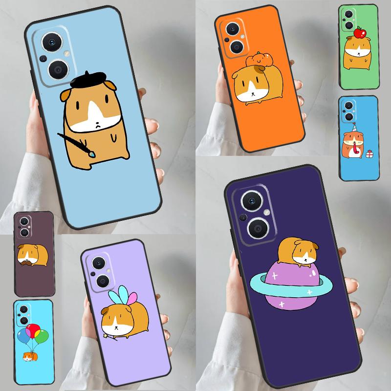 Смешной шар с морской свинкой для OPPO Reno 11F 10 11 Pro 4Z 5Z 8T 4 5 6 7 8 Lite OPPO Find X3 X6 Pro X2 Neo X5 Lite Чехол