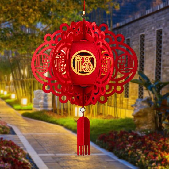 2024 Chinese Character Lanterns Create Atmosphere Fade-resistant with Tassel Indoor/Outdoor Decor for Spring Festival New Year's Day