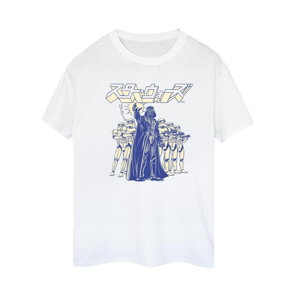 STAR WARS Womens/Ladies Japanese Darth Cotton Boyfriend T-Shirt