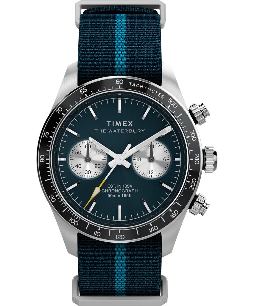 TIMEX Часы Waterbury Heritage Кварцевые 5 АТМ Водонепроницаемые Минеральное Стекло Синий Циферблат TW2Y39000 Мужские