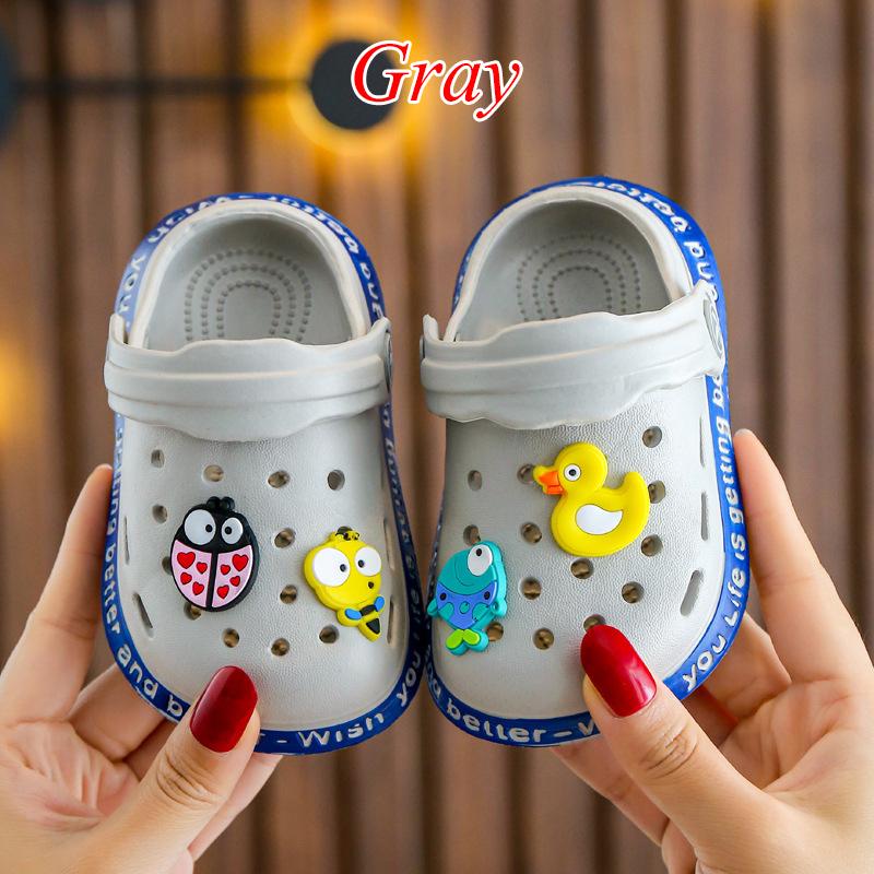 Summer Kids Sandals Boys Girls Mules Cartoon Baby Slippers Flat Summer Cartoon Children's Garden Shoes