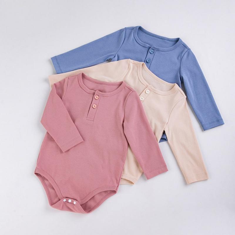 Infant Romper Baby Long Sleeve Top Newborn Triangle Bodysuit Cotton Loungewear for Boys and Girls