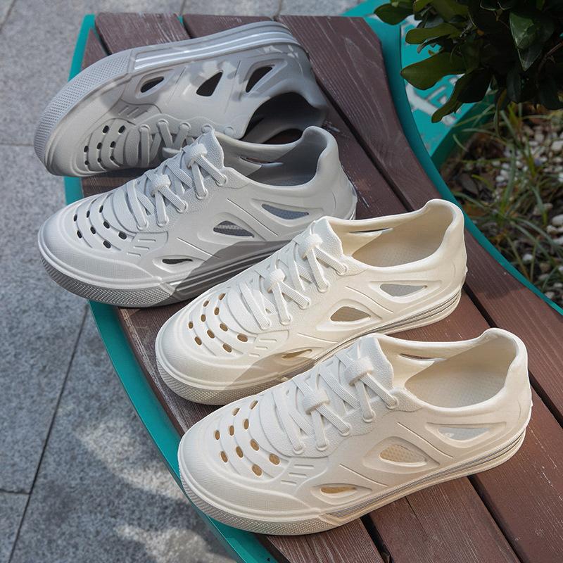 Men's Hole Shoes Summer Outdoor Hollow Beach Shoes Breathable Sports Shoes Couple Shoes