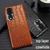 Чехол Honor 80 Series из воловьей кожи с крокодиловым узором: Премиальная защита для вашего телефона.