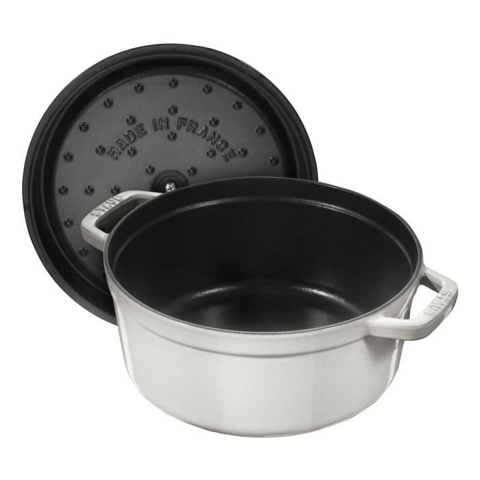Cocotte Ronde - STAUB - Truffe Blanche - 18 cm - Fonte Émaillée - 1,7 l