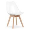 MARK chair - transparent / natural legs x 2