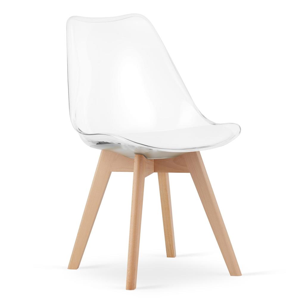 MARK chair - transparent / natural legs x 2