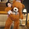 Teddy Oversized Bear Plush Toy With Checkered Bow Decoration For Gift Kids