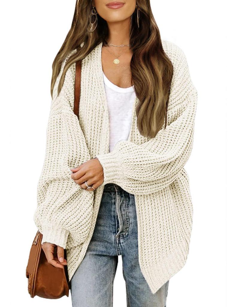 2023 Women's Autumn/Winter Lantern Sleeve Loose Knit Cardigan Sweater