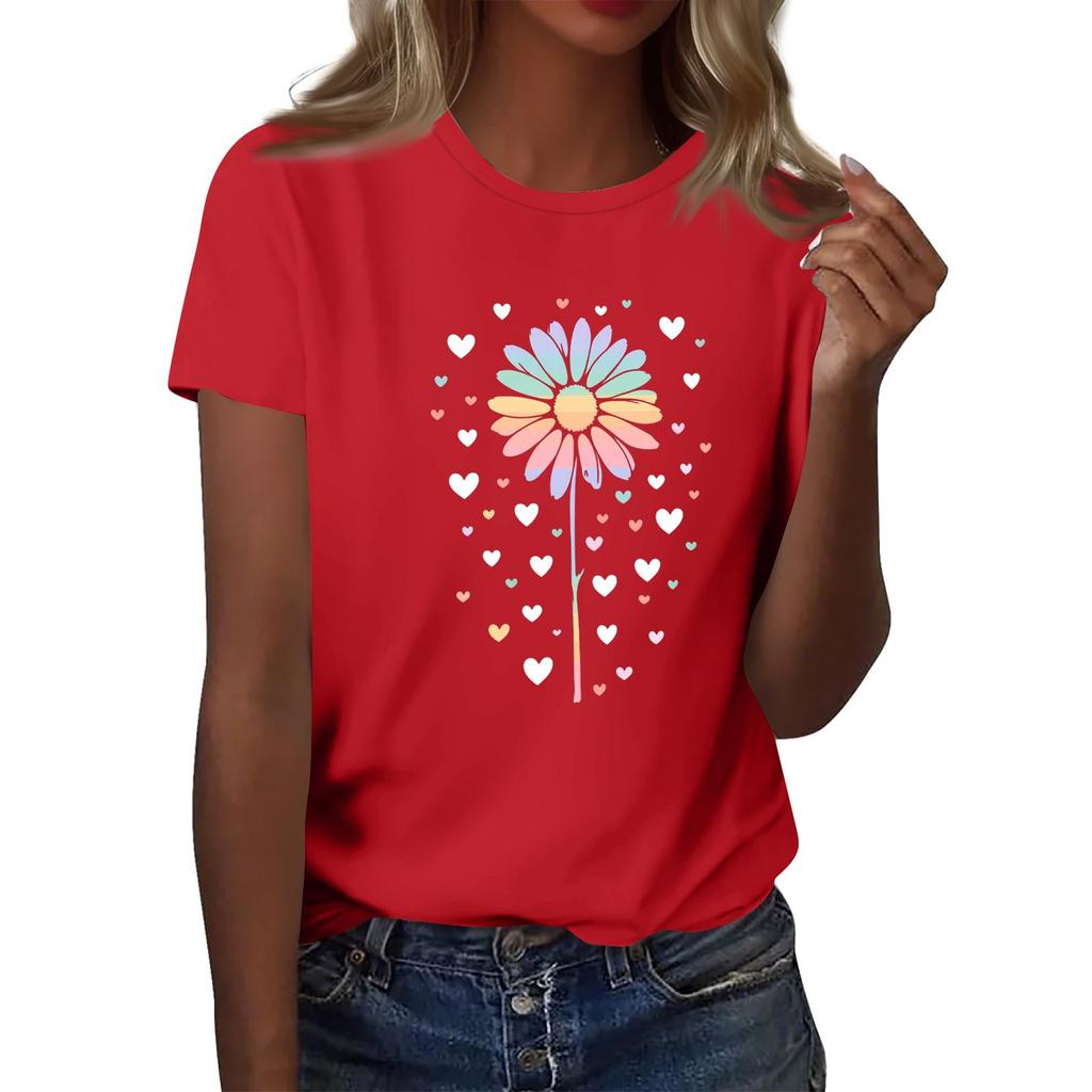 Женская мода повседневная футболка с круглым вырезом и короткими рукавами, топ, футболка, топ