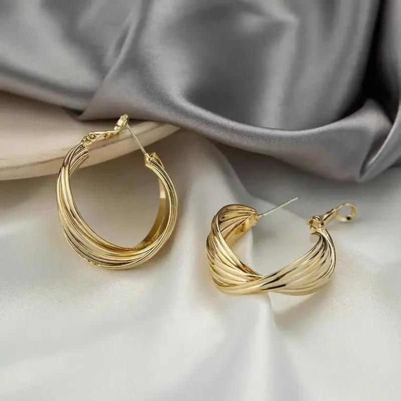 Женские серьги-кольца большого размера нового стиля, гладкие, изысканные, для женщин, для девушек, свадебные, для вечеринок, ювелирные изделия, Boucle D’oreille