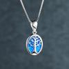 Европейская и американская мода Голубое дерево надежды Ожерелье Полый кулон Дерево жизни
