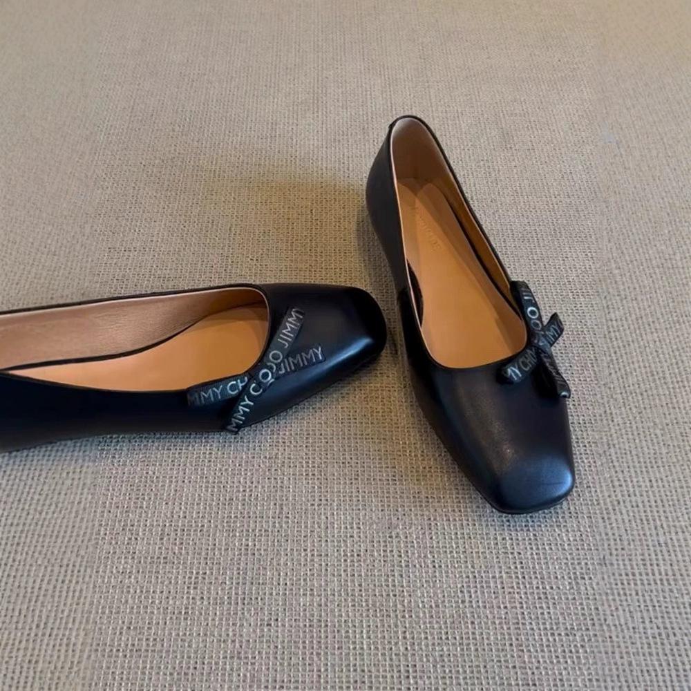 Версия из овчины~ Модные и милые туфли Мэри Джейн с бантом, женские туфли на плоской подошве с маленьким квадратным носком, туфли-лодочки в стиле милой сестры