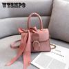Women's Vintage Portable HandBag Versatile Single Shoulder Slant Across Bag Female Solid Color Small Square Chain Bag