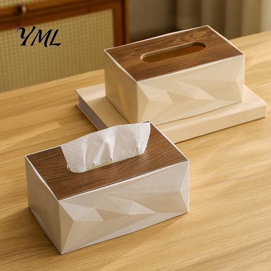 Premium Plastic Tissue Box Rectangular Box, Facial Tissues Holder Dispenser, Durable PP Napkin Storage Case, for Office Desk And Home Organization