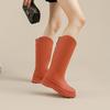 Women's Fashionable Waterproof High-Top Rain Boots - Non-Slip, Plush, Warm, Versatile Outdoor Footwear, Korean Style