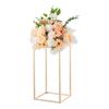 Wedding Flower Stand, 10PCS 40cm Column Flower Stand, Floral Stands with Acrylic Laminate, Gold Rectangular Floral Display Rack for Wedding, Party,