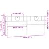 Replacement Headboard Metal White 200 cm