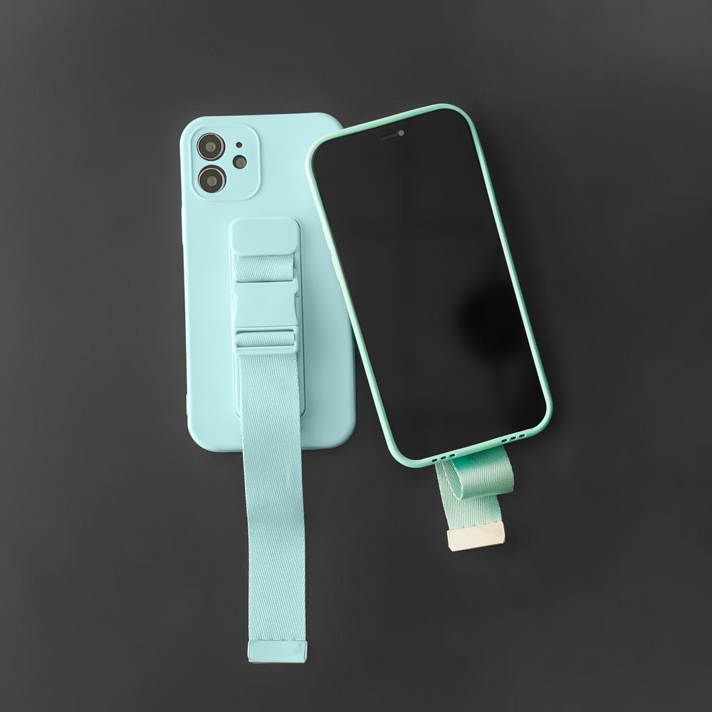 Silicone case with lanyard strap for Xiaomi Redmi Note 11 Pro Rope Case - black