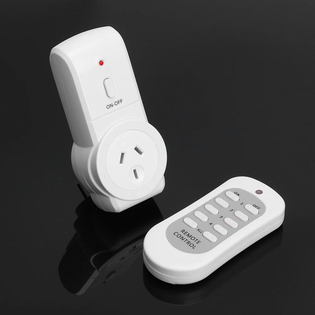 Беспроводной пульт дистанционного управления 433,92 МГц 240 В 50 Гц 10 А Беспроводная розетка с дистанционным управлением Портативная умная розетка для дома и кухни