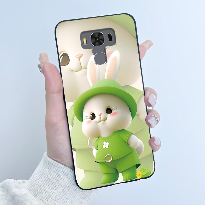 Для ASUS Zenfone 3 Max ZC553KL X00DDB X00DDA X00DD Чехол Роскошный Милый Кролик Любовь Смешной Черный Мягкий ТПУ Силикон Матовая Задняя Крышка