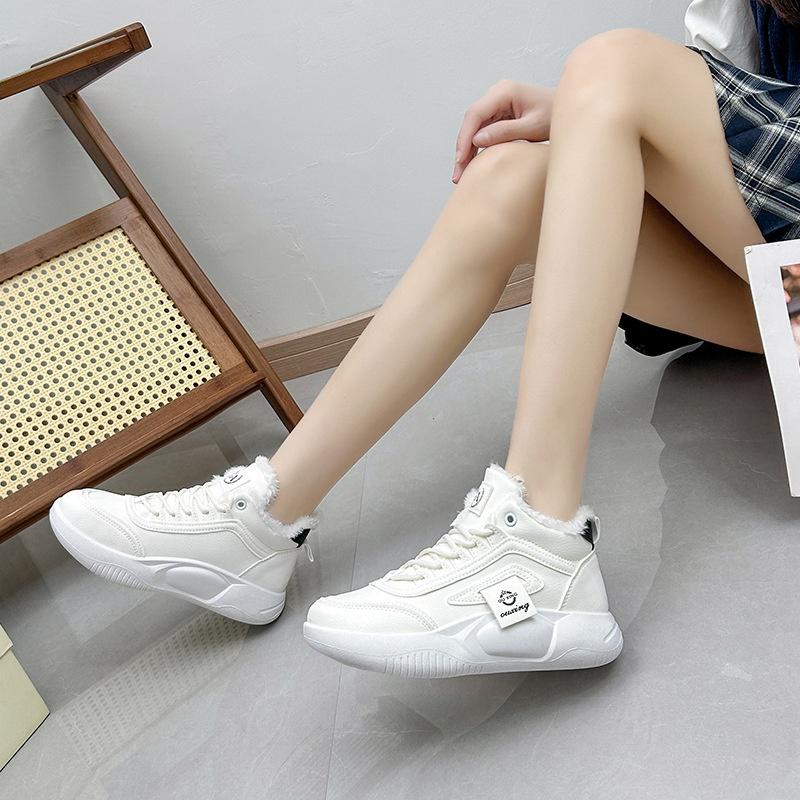 Winter Snow Boots for Women High-top Plush Warm Casual Sneakers Fashion Sweet Campus Style Girls' Platform Shoes Botas De Mujer