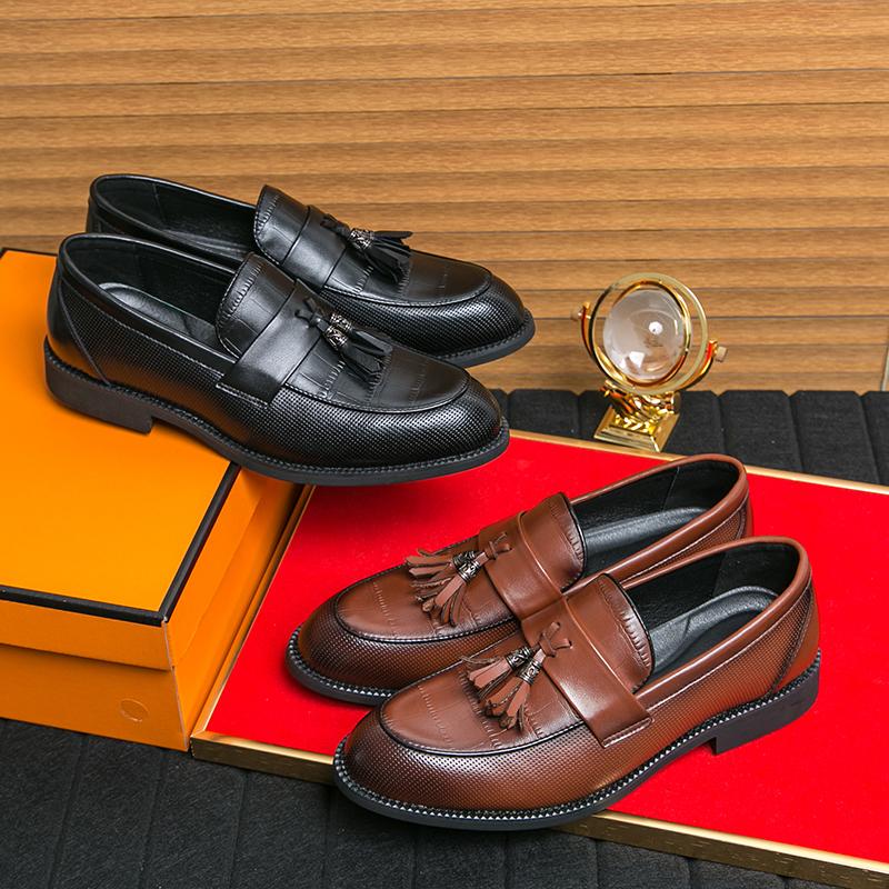 Мужские туфли с кисточками в стиле ретро, черные, коричневые, удобные туфли для вождения, деловые офисные формальные туфли, размеры 38-46, мужская обувь