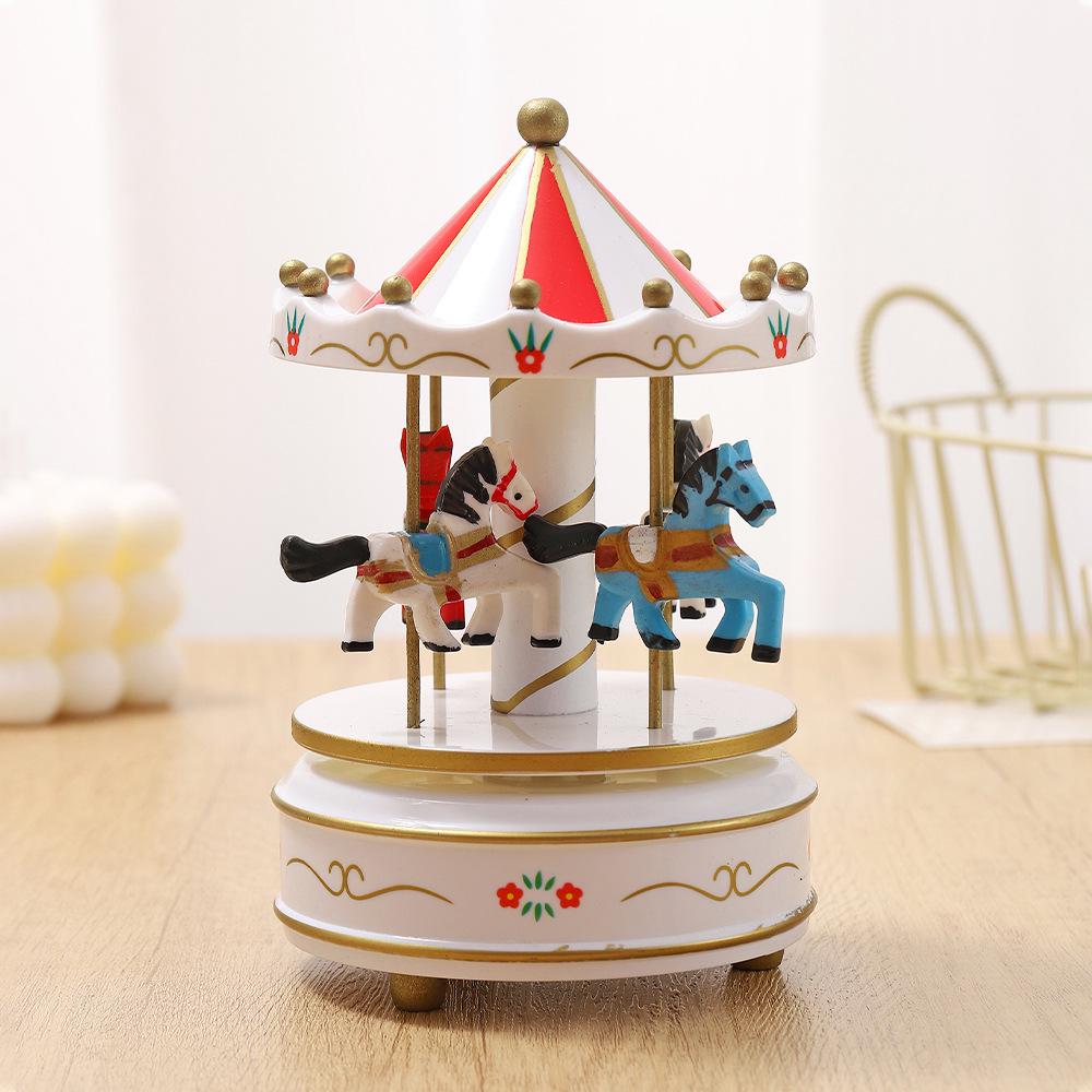 Classic Carousel Music Box: Creative Castle in the Sky with Cone Top - Ideal Graduation Gift