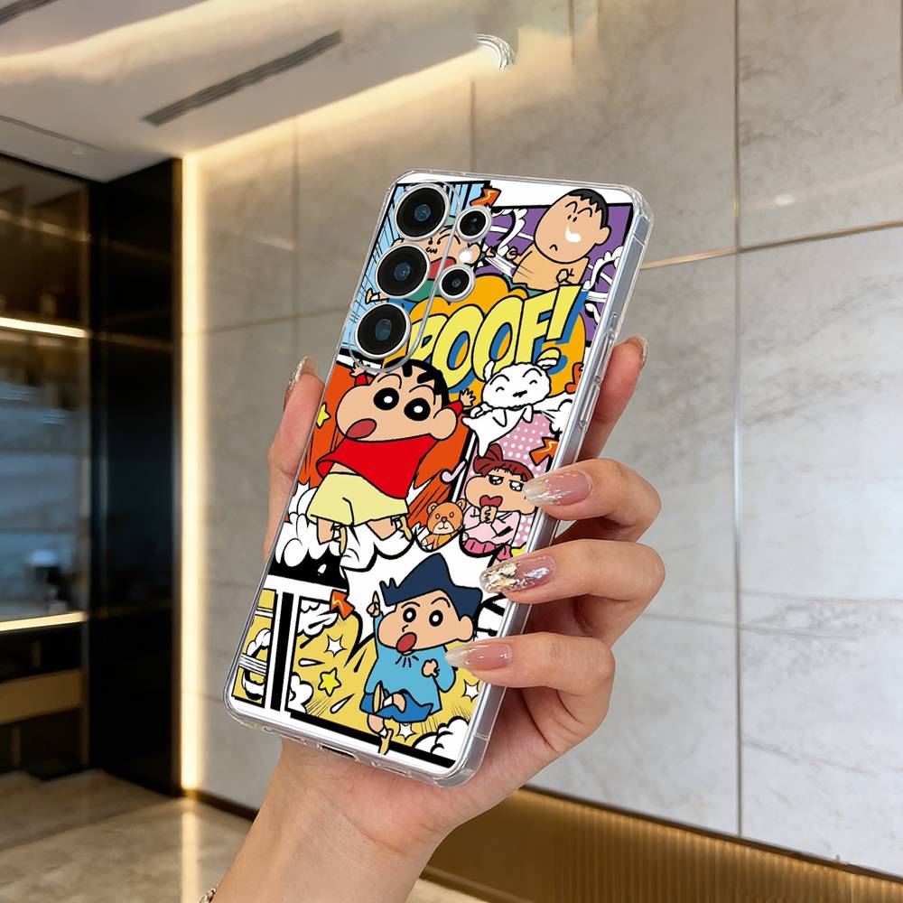 C-S-C-Crayon -Shin-chan Clear Phone Case for Samsung S25, S24, S21, S22, S23, S30, Ultra, S20, Plus, FE, Lite