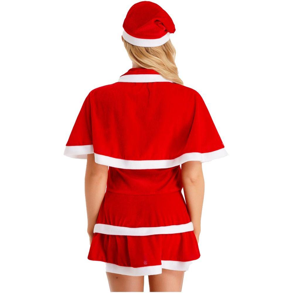 Косплей Шапка Санты Рождественский Наряд Золотой Бархат Рождественский Костюм для Выступлений Ночной Клуб Бар