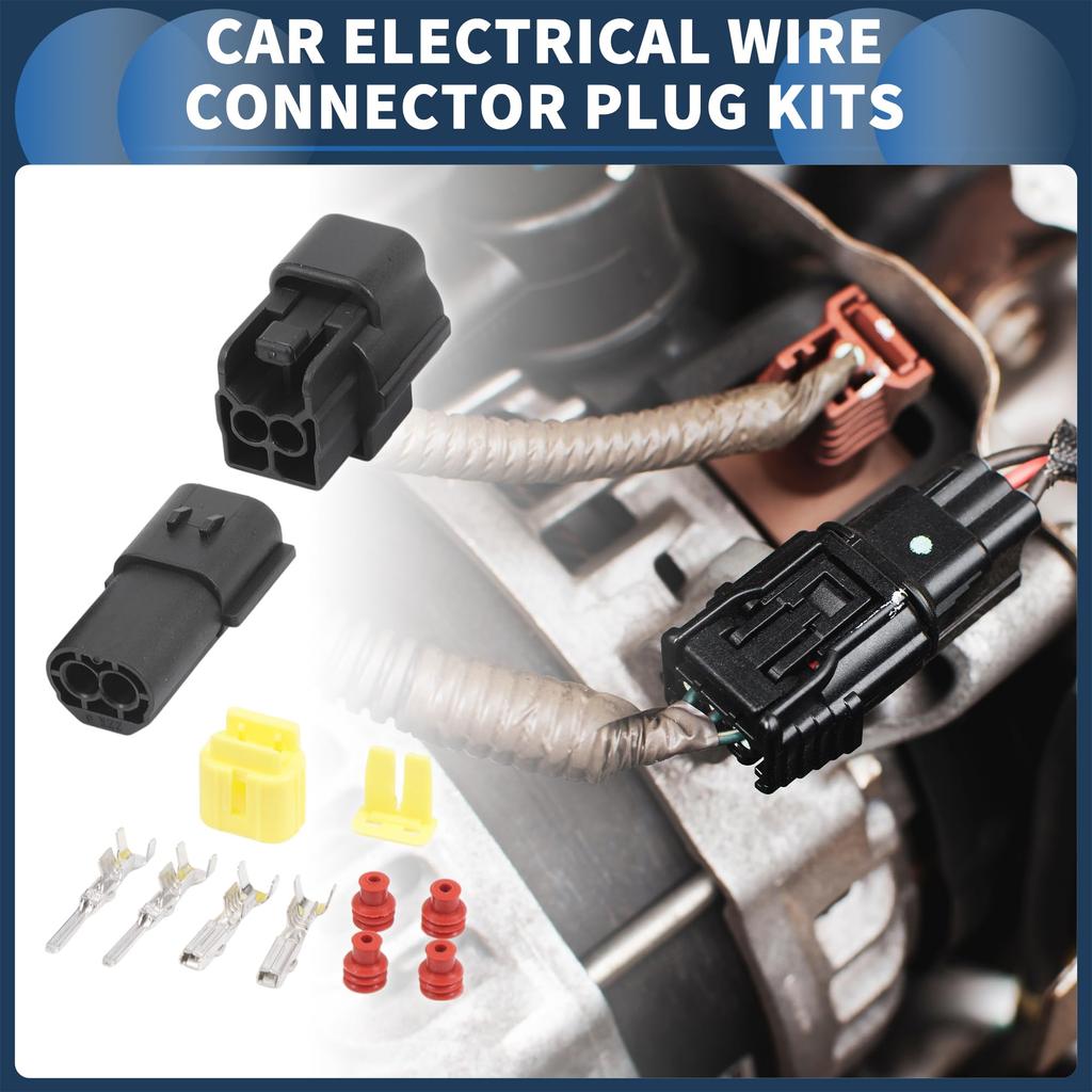 INFINAUTO 2 Pin Car Electrical Wire Connector Plug Kit 1.8mm Series Car RV Truck
