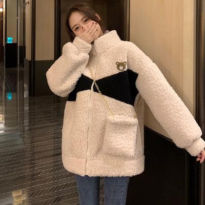 Куртка осень-зима бархат студенческий корейский вариант свободный универсальный свитер женский