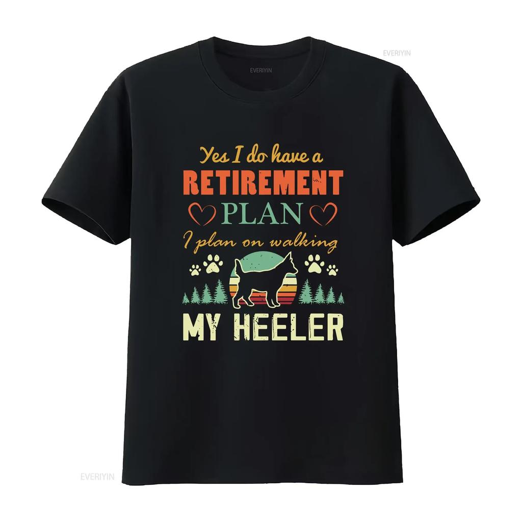 Retired T Shirt Blue Heeler Australian Cattle Dog Retiring RetiremenT Red Mom Cute vintage Washed Comfortable Stretched homme