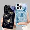 Роскошное закаленное стекло для чехла iPhone 16e iPhone16 Plus Жесткая ПК-стеклянная крышка для телефона для iPhone 14 15 11 Pro Max 12 13 Mini Бампер