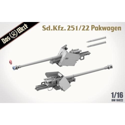 Das Werk 1/16 Scale German Armored Personnel Carrier Sd.Kfz.251/22 Ausf.D Pakwagen 2-in-1 Plastic Model Kit USCDW16022