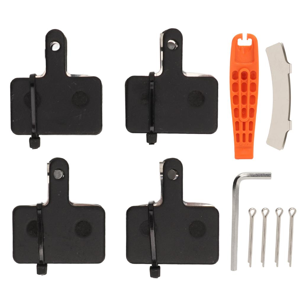 4 пары велосипедных тормозных колодок, колодки дискового тормоза с инструментом для установки, медь, органическая смола