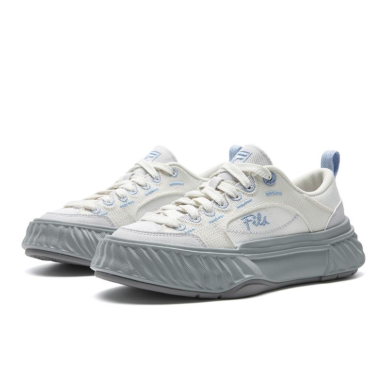 Fila FOSSO 1+ Низкие холщовые кеды Женские Звезда Белый/Туманный Серый F12W622307FSN