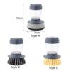 Grey Soap Dispensing Dish Washing Brush Detachable Kitchen Dish Scrubber  Bowl