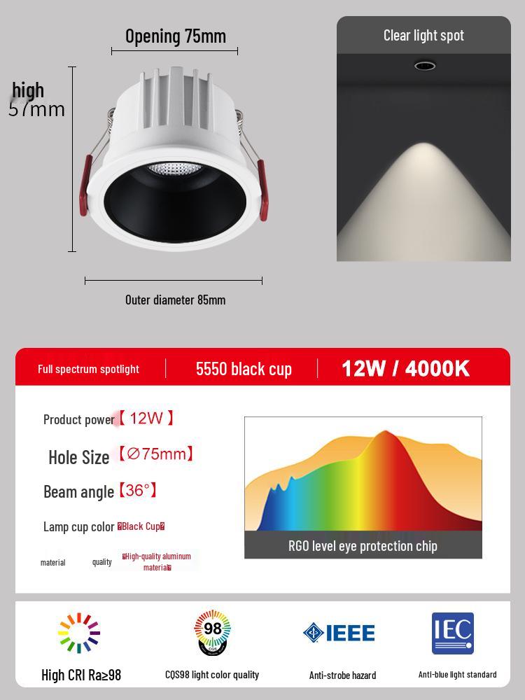 Recessed Downlights & Ceiling Spotlights for Living Room - Small Hill Wall Wash Lights